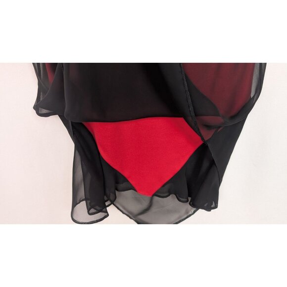 90s Dorothy Perkins 10 Fairy Goth Midi Slip Dress Asymmetrical Layered Chiffon - Picture 6 of 11